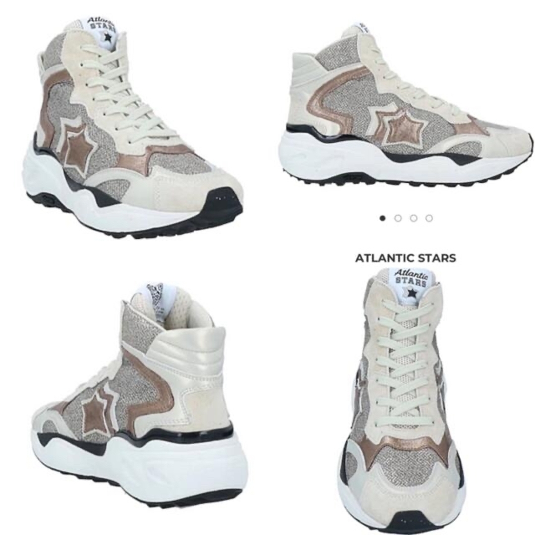 Atlantic STARS(アトランティックスターズ)のEU38 アトランティックスターズ　希少なハイカットモデル　ベージュ レディースの靴/シューズ(スニーカー)の商品写真