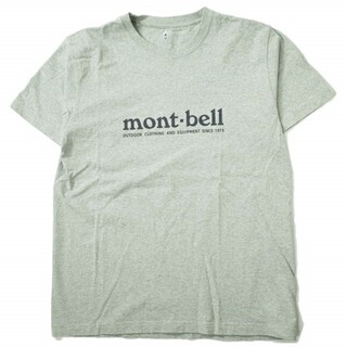 モンベル(mont bell)のmont-bell モンベル LOGO TEE ロゴプリントTシャツ M グレー 半袖 トップス【中古】【mont-bell】(Tシャツ/カットソー(半袖/袖なし))