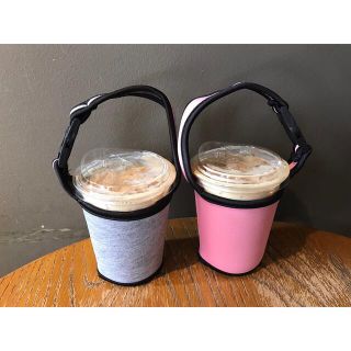 ドリンク／飲み物　ホルダー　ブラック　スタバコーヒー、コンビニコーヒー(エコバッグ)