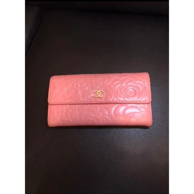 Chanel シャネル 長財布 ピンクカメリア