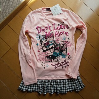 【新品】150cm ピンク 長袖(Tシャツ/カットソー)
