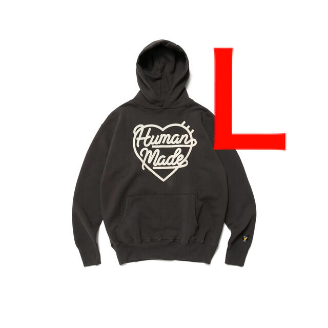 HUMAN MADE(ヒューマンメイド)のhuman made HEART TSURIAMI HOODIE black Ｌ メンズのトップス(パーカー)の商品写真