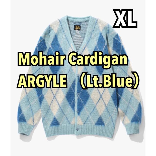 55%ナイロンNeedles Mohair Cardigan-ARGYLE (Lt.Blue)