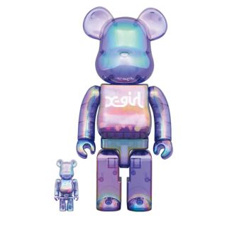 ベアブリック(BE@RBRICK)のBE@RBRICK X-girl CLEAR PURPLE 400%&100%(フィギュア)