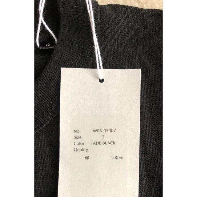 comoli 22aw フットボール Tシャツ fade black 2 い出のひと時に