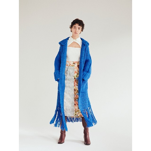 STUDIOUS(ステュディオス)のMATILDA LONG CARDIGAN / BLUE レディースのトップス(カーディガン)の商品写真