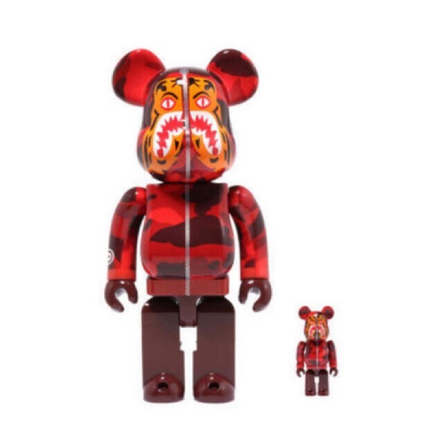 BE@RBRICK BAPE CAMO TIGER 100％ 400%