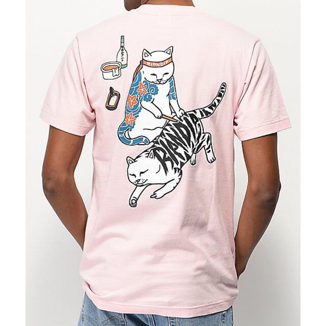 RIPNDIP(リップンディップ)のRIPNDIP Tシャツ M TATTOO NERM TEE 半袖　ピンク メンズのトップス(Tシャツ/カットソー(半袖/袖なし))の商品写真