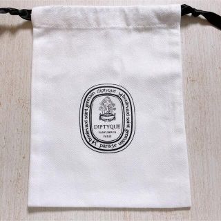 ディプティック(diptyque)のディプティック　巾着　ホワイト(ポーチ)