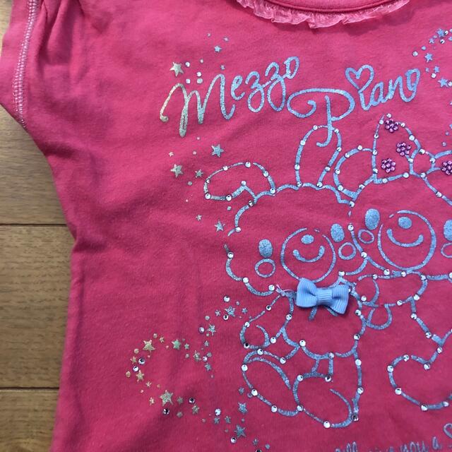 mezzo piano(メゾピアノ)のメゾピアノ♡キラキラ半袖Tシャツ 100 キッズ/ベビー/マタニティのキッズ服女の子用(90cm~)(Tシャツ/カットソー)の商品写真