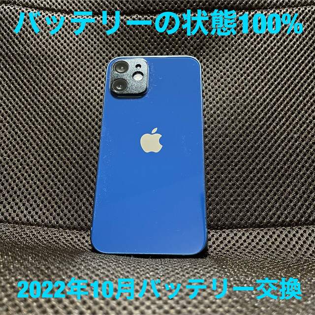 人気新品 12 iPhone - iPhone mini 中古美品 バッテリー100% ブルー ...