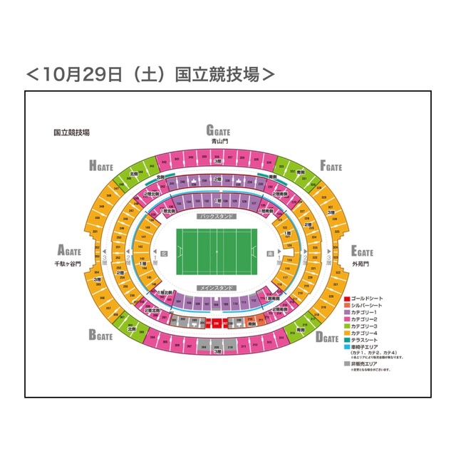 ラグビー日本代表 対 ニュージーランド代表(オールブラックス戦) チケットのスポーツ(その他)の商品写真