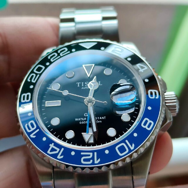 GMT TISELL メンズ腕時計 28800振動 ハイビート 美品 - 腕時計(アナログ)