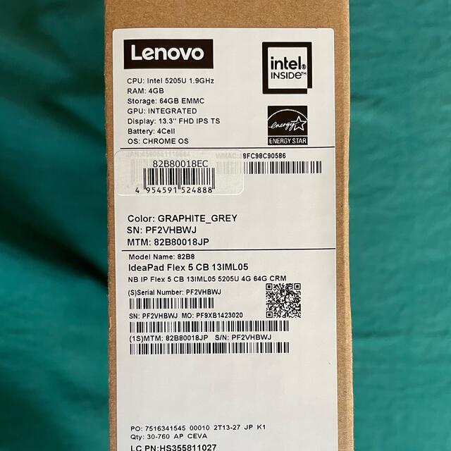 Lenovo(レノボ)の新品未開封 IdeaPad Flex 550i Chromebook スマホ/家電/カメラのPC/タブレット(ノートPC)の商品写真