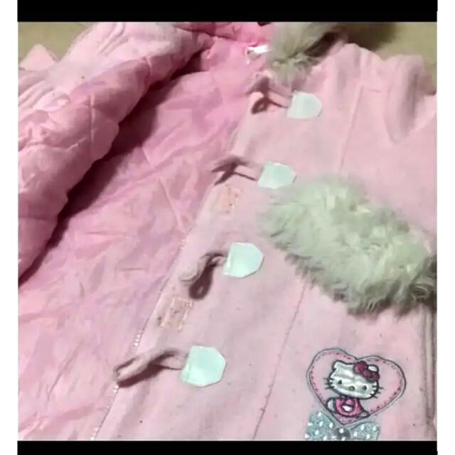 ハローキティ(ハローキティ)のHello Kitty ダッフル防寒コート120♪ キッズ/ベビー/マタニティのキッズ服女の子用(90cm~)(ジャケット/上着)の商品写真