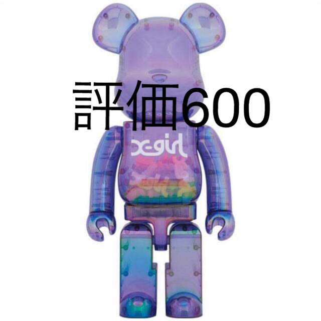 BE@RBRICK X-girl CLEAR PURPLE 1000%