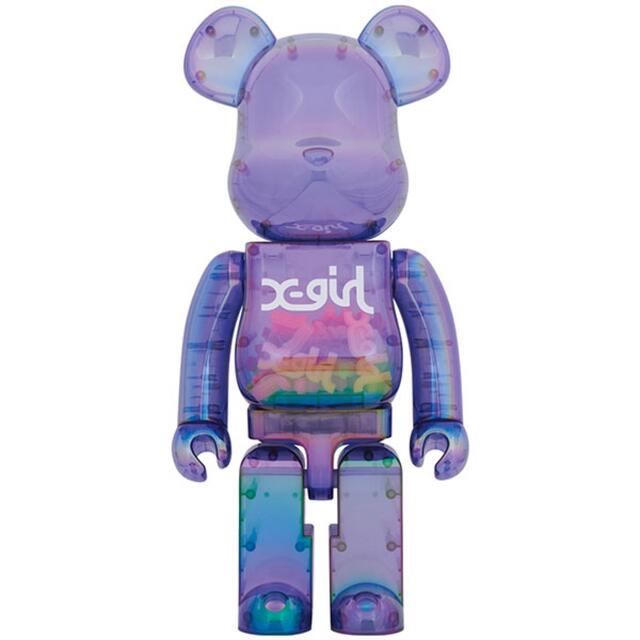 MEDICOMTOY【 X-girl × BE@RBRICK 】CLEAR PURPLE 1000%