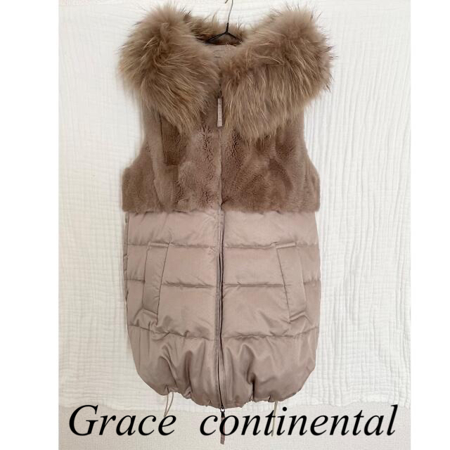 美品】Grace continental即完売商品！ダウンファーベスト - ダウンベスト