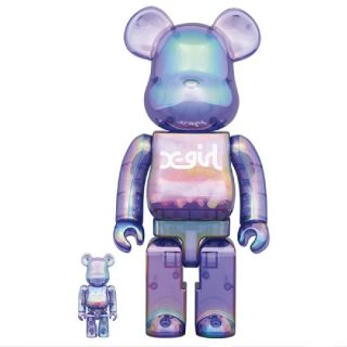 BE@RBRICK X-girl CLEAR PURPLE 100％&400%(その他)