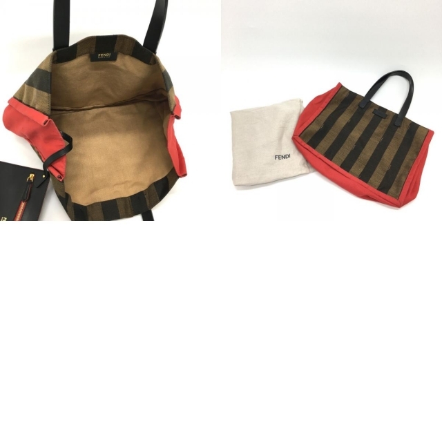 フェンディ FENDI ペカン柄 8BH252 ショッピングバッグ ポーチ付き