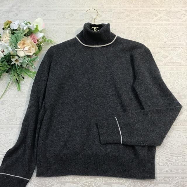 LANVIN COLLECTION(ランバンコレクション)の💗　LANVIN  ランバン　セーター　カシミヤ100％　グレー　 レディースのトップス(ニット/セーター)の商品写真