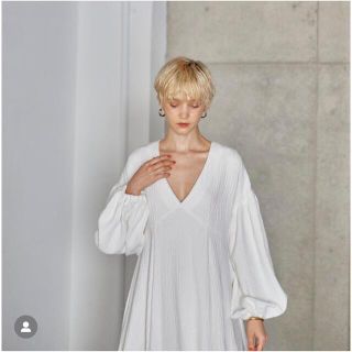 ETRE TOKYO バルーンスリーブ フレアワンピース 白の通販 by mari's