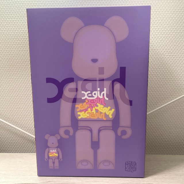 BE@RBRICK X-girl CLEAR PURPLE 100% &400% BE@RBRICK X-girl CLEAR PURPLE 100% &400%