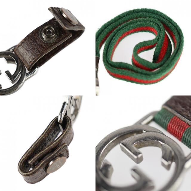 GUCCI グッチ シェリーライン ネックストラップ ストラップ 115278 キャンバス レザー メタル グリーン レッド ブラウン シルバー金具 GGロゴ 【本物保証】 GUCCI グッチ シェリーライン ネックストラップ ストラップ 115278 キャンバス レザー メタル グリーン レッド ブラウン シルバー金具 GGロゴ 【本物保証】