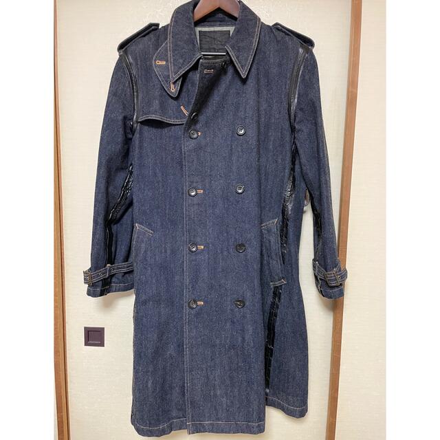 COMME des GARCONS HOMME PLUS(コムデギャルソンオムプリュス)のcomme des garcons homme デニムトレンチコート【美中古】 メンズのジャケット/アウター(トレンチコート)の商品写真