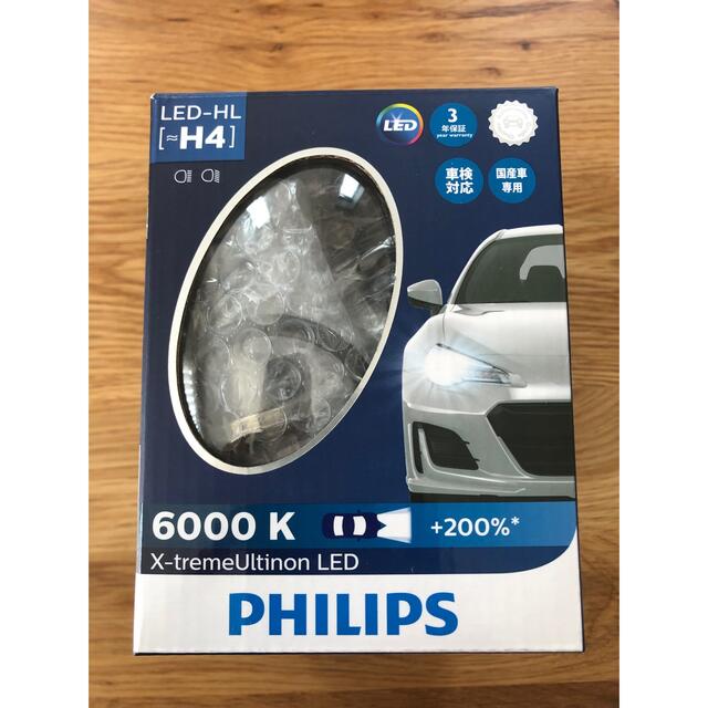 PHILIPS(フィリップス)のフィリップス　X-tremeUltinon LED H4 6000K 自動車/バイクの自動車(車外アクセサリ)の商品写真