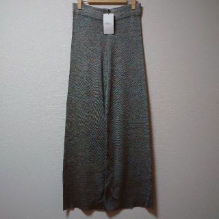 ザラ(ZARA)のZARA ザラ 光沢 ニット パラッツォ フレア ワイドパンツ 定価7990円(その他)