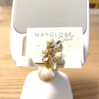 【MAYGLOBE Veil】コットンパール　ビジュー　イヤリング(イヤリング)