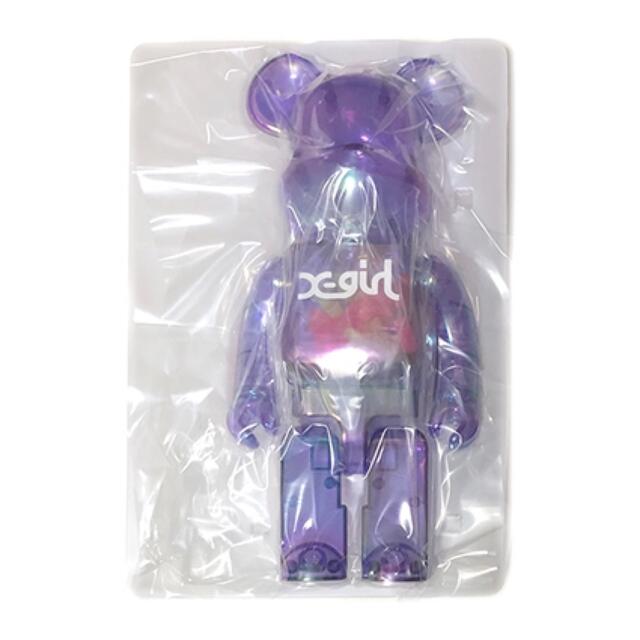 だけを】 MEDICOM TOY - X-girl CLEAR Purple 400% ベアブリック/未 