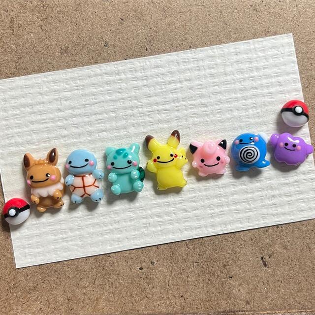 3dネイルパーツ 【らくがき風 ゆるかわ ポケモン ポケモンネイル