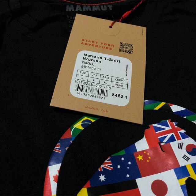 Mammut(マムート)のMAMMUT マムート 半袖Tシャツ ネイションズTシャツ黒 レディースXL新品 レディースのトップス(Tシャツ(半袖/袖なし))の商品写真