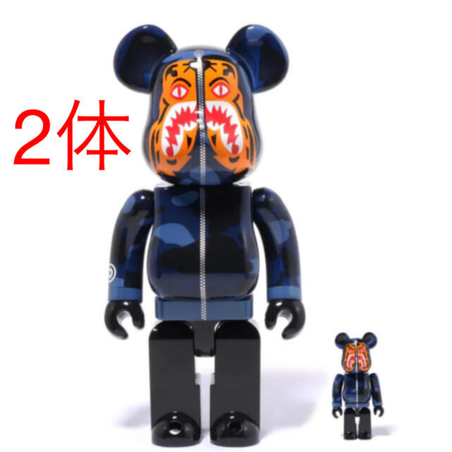 A BATHING APE(アベイシングエイプ)のBE@RBRICK BAPE CAMO TIGER 100％ & 400％ エンタメ/ホビーのフィギュア(その他)の商品写真