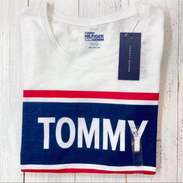 【SALE】US限定モデル！大きめロゴ/半袖Tシャツ【XS】トミー