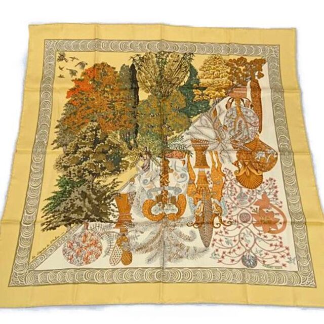 28988/HERMES エルメス シルク スカーフ カレ90 木の伝説 新素材新作