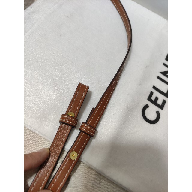 celine - CELINE ミニ バーティカルトリオンフ キャンバス カバ プリントホワイ の通販 by らいら｜セリーヌならラクマ