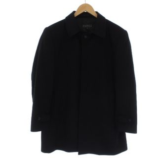 バーニーズニューヨーク(BARNEYS NEW YORK)のBARNEYS NEW YORK ステンカラーコート ミドル カシミヤ M 黒(ステンカラーコート)