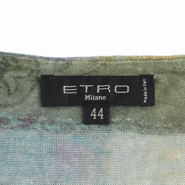 エトロ ETRO カットソー 長袖 総柄 イタリア製 44 L マルチカラー