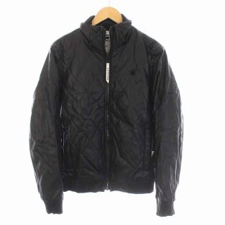 ジースター(G-STAR RAW)のジースターロウ ジャケット フェイクレザー キルティング 中綿 XS 黒(ブルゾン)