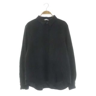 ザラ(ZARA)のザラ ZARA シャツ 長袖 ウール混 L チャコール /AA ■OS(シャツ/ブラウス(長袖/七分))