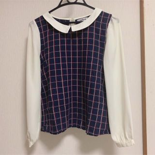 ハニーズ(HONEYS)の【秋・冬限定！】チェック柄 シフォン袖トップス(シャツ/ブラウス(長袖/七分))