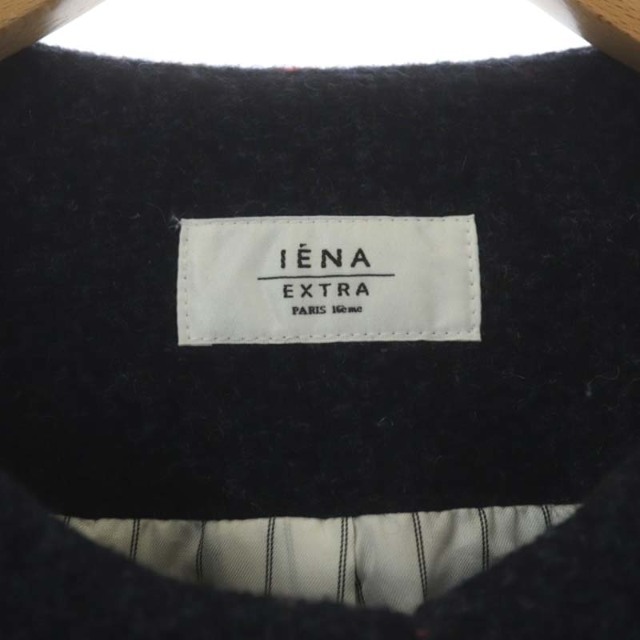 IENA(イエナ)のイエナ IENA ノーカラー コート アウター ミドル丈 36 ダークブルー レディースのジャケット/アウター(その他)の商品写真