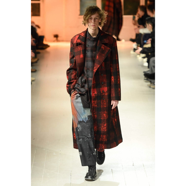 yohji yamamoto pour homme 20aw 赤チェックコート