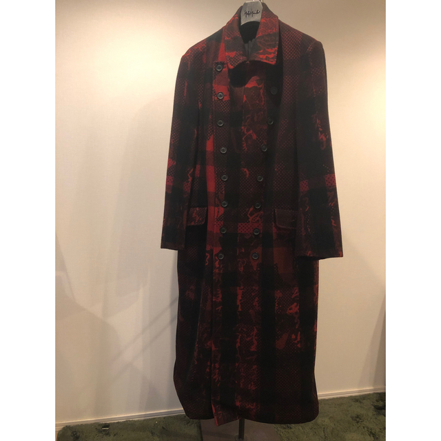 yohji yamamoto pour homme 20aw 赤チェックコート