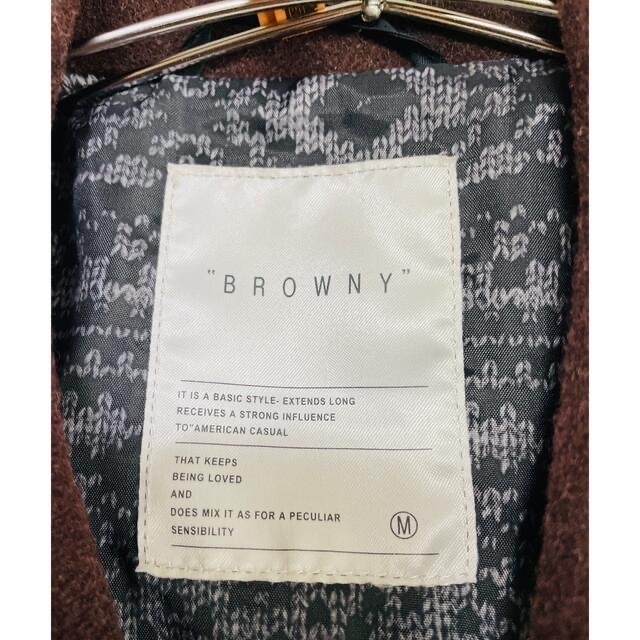 BROWNY(ブラウニー)の 美品＊ブラウニー BROWNY ジャケット ブルゾン ウール M 茶 メンズのジャケット/アウター(ブルゾン)の商品写真