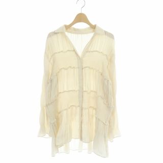 ameri vintage shirring pleats blouse