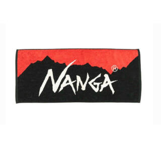 ナンガ(NANGA)のNANGAナンガ　ロゴフェイスタオル RED×BLK レッド　アウトドア　タオル(その他)